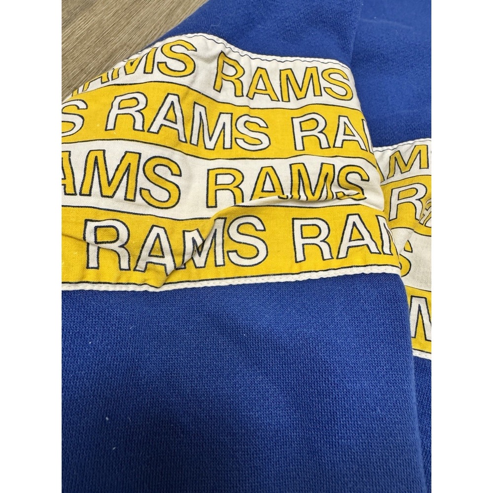 Vintage 90s Starter Los Angeles Rams Quarter Zip Pullover Men's XL - Picture 4 of 7